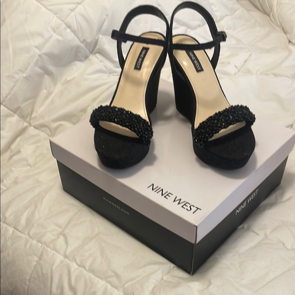 Nine West Black Women's Heeled Sandals